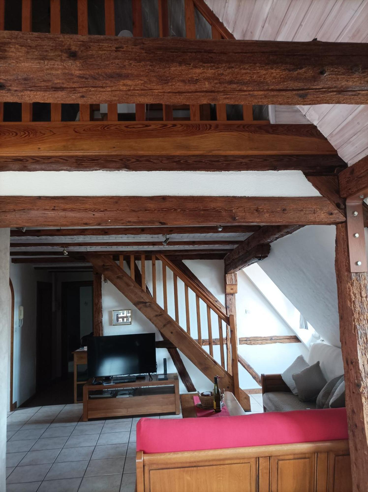 Appartement Un balcon sur les toits à Beblenheim Chambre photo